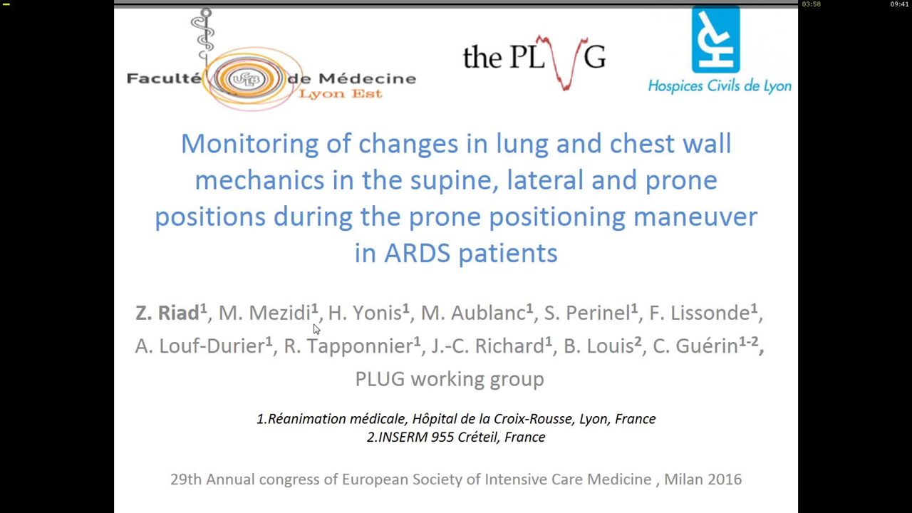 MONITORING OF CHANGES IN LUNG AND CHEST WALL MECHANICS IN THE SUPINE ...